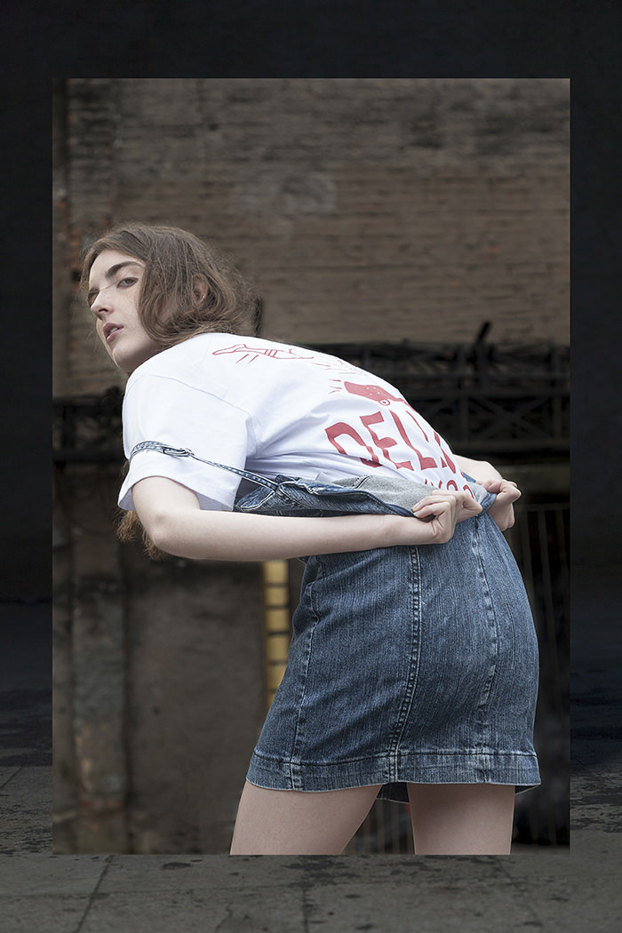 T-shirt by RU, dress by 3rd, Boots by Dr.Martens