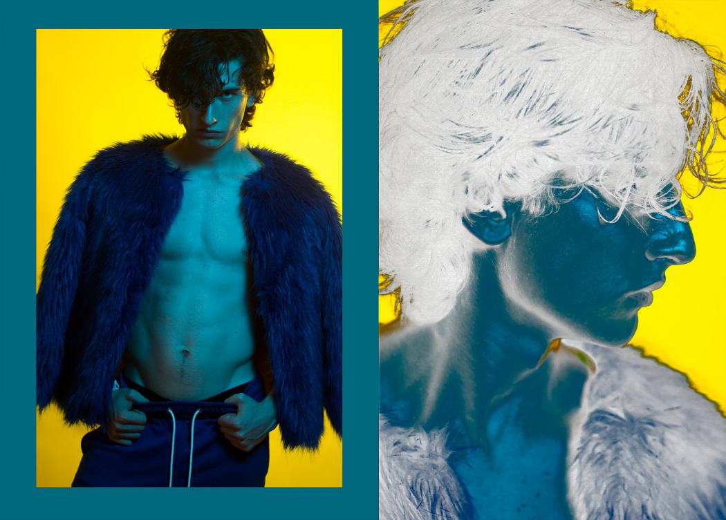 Blue Fur by Alexandru Simedru Pants By H&M