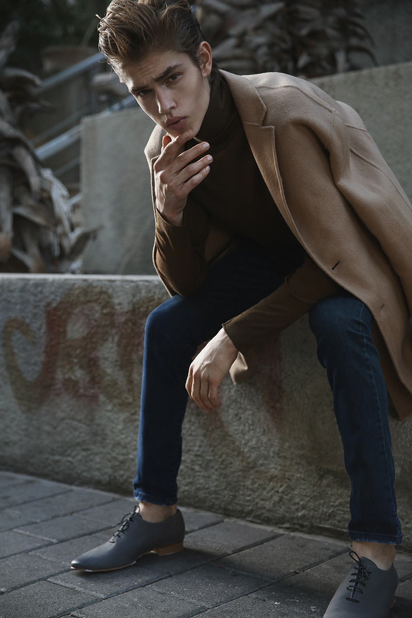 Golf Sweater - Zara Jacket - Zara Jeans - Sketch Shoes - Bamoos Sqaure