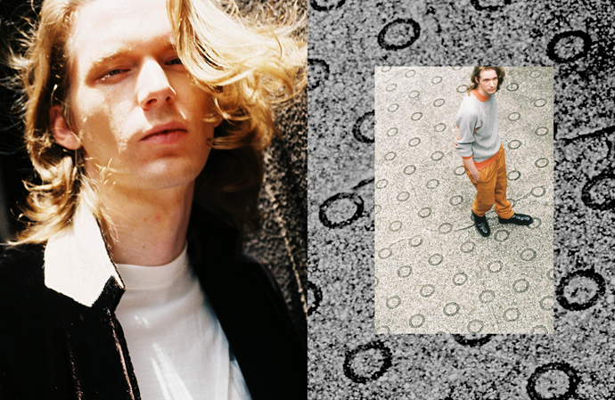 LEFT jacket & t-shirt stylist owns. RIGHT knit N.HOOLYWOOD pants & shoes stylist owns.