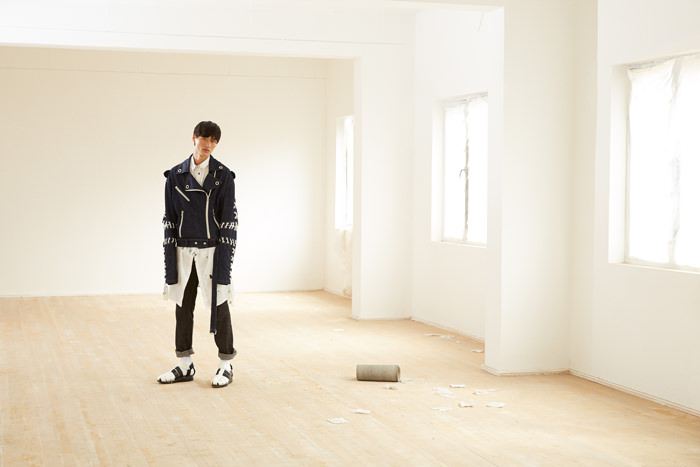 Jacket DFSMER Jeans Rag & Bone Socks Stylists Own Sandals Twenty Two Zero One