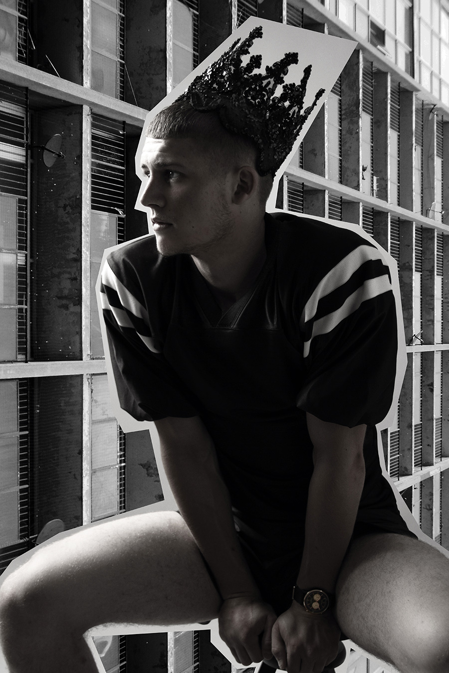 Fur Jacket - Parka Shorts - American Apparel Chain - GoGo Phillip Shoes - Nike Socks - Stylist Own Ring - Bill Skinner