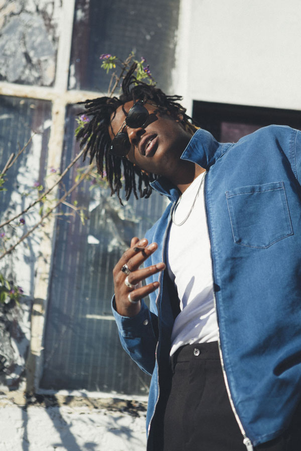 Jacket, tshirt and necklace by H&M Trousers by Zara Glasses by Ray-Ban