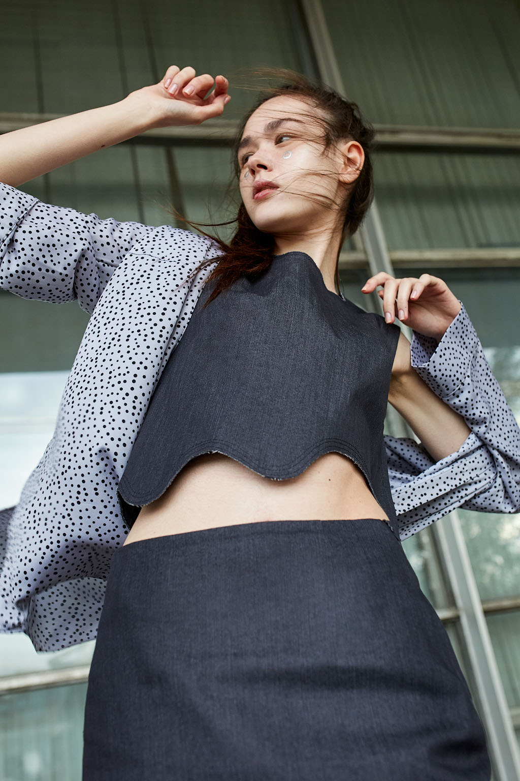 Top by Arzhaana Dospan Skirt by Arzhaana Dospan T-shirt by IMAGO