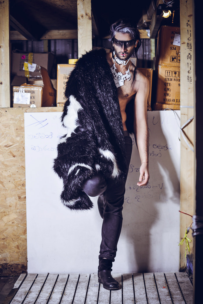 Jewellery by Michail Javroj Jacket by Hyein Seo Trousers by Topman