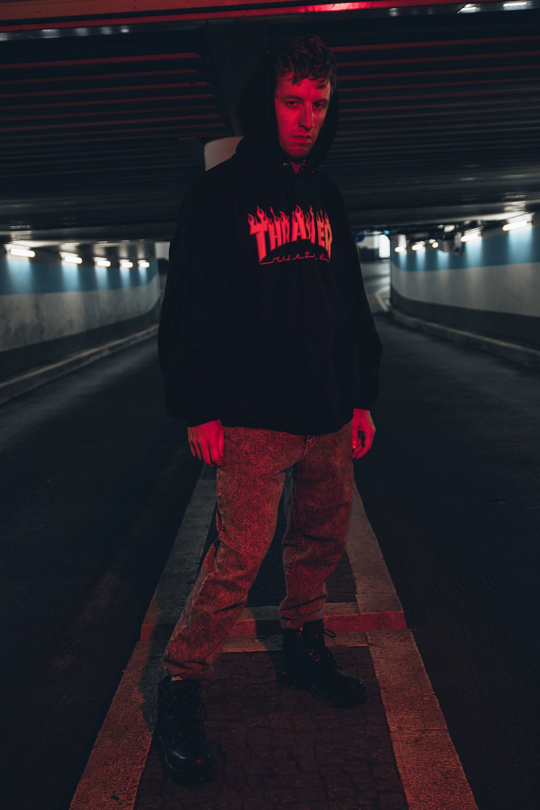 Sweatshirt by Thrasher Pants & boots vintage