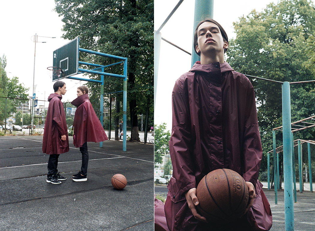 (left) HER – Coat by Sasha Kanevski Jeans by Ubernormal Shoes by Vagabond HIM – Coat by Sasha Kanevski Jeans by Ubernormal Shoes by New Balance (right) Coat by Sasha Kanevski