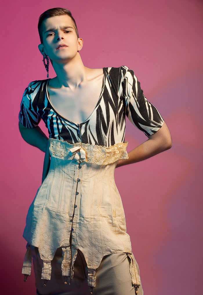 Pants - Zara; Earring - vintage 70s; Dess- Adilishik; Corset Abramson 1900