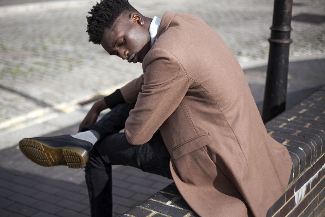 Coat by Noose & Monkey Roll neck by Hugo Boss Shoes by Dr Martin’s Jeans by Waven