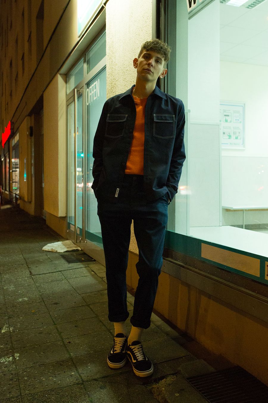 Sweater by Joseph Shirt by Wood Wood Trousers by Ami Socks by Weekday Shoes by Vans