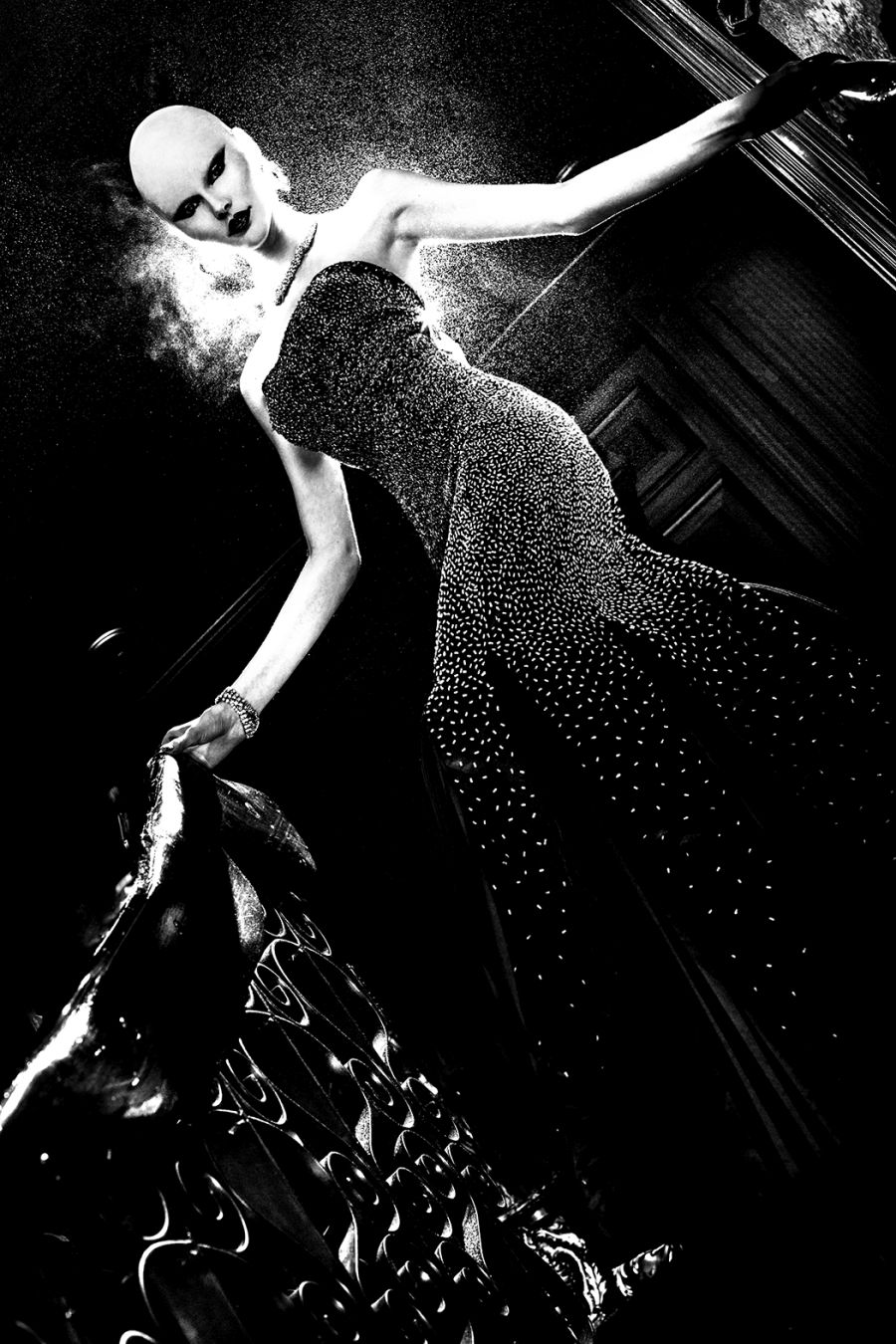 Dress: Vintage Bracelet, necklace: Cartier