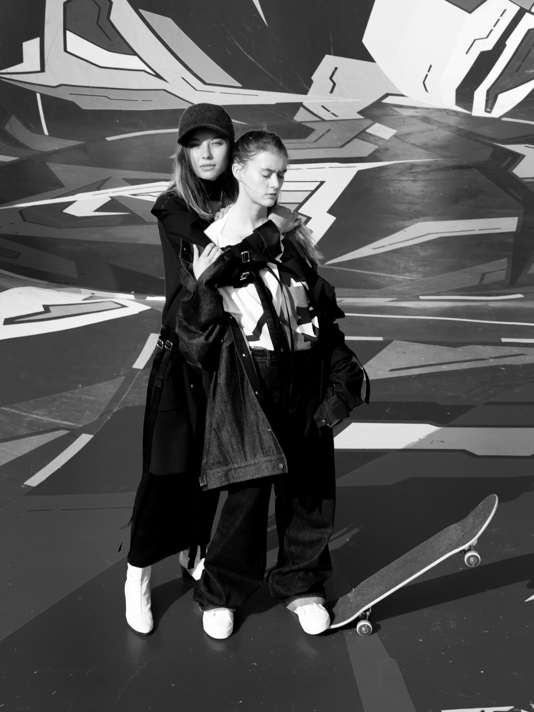 (below) Jacket by Icosae Top & Bottoms by Alex Mullins Shoes by Common Projects (above) Boots by Zoe Lee Dress by Knitss 