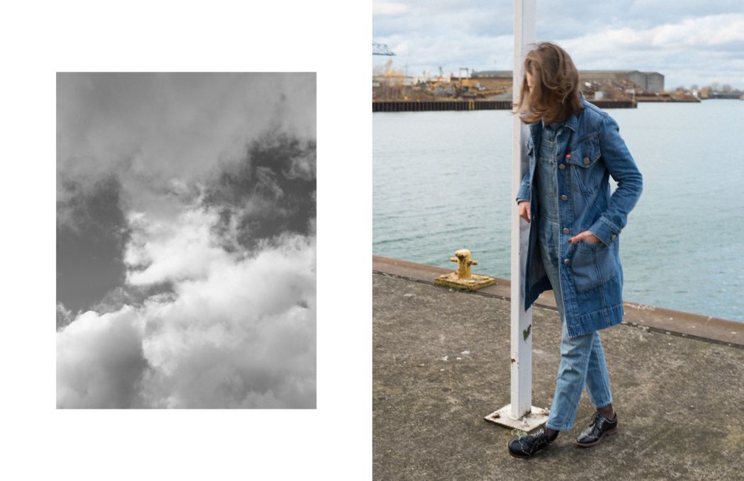 right side: Coat by Miss Sixty Dungarees are Vintage Shoes by Hudson